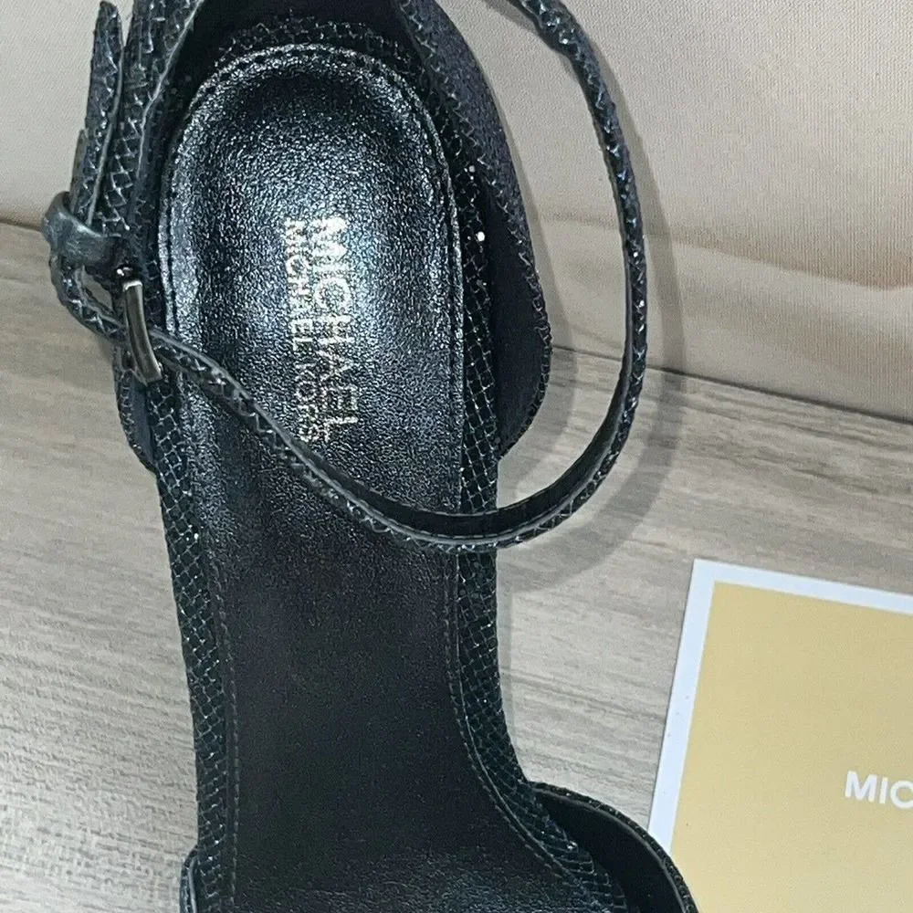 Michael Kors Cambria women's pumps,open toe, sling-Back, Glitter Heels size 9.5